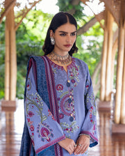 Hemline by Mushq Symphony Unstitched Karandi 3Pc Suit - River Hush