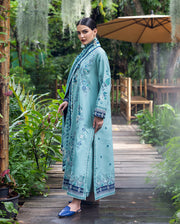 Hemline by Mushq Symphony Unstitched Karandi 3Pc Suit - Glided Hour