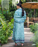 Hemline by Mushq Symphony Unstitched Karandi 3Pc Suit - Glided Hour