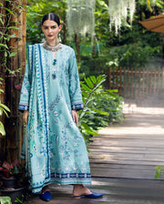 Hemline by Mushq Symphony Unstitched Karandi 3Pc Suit - Glided Hour