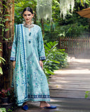 Hemline by Mushq Symphony Unstitched Karandi 3Pc Suit - Glided Hour