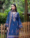 Hemline by Mushq Symphony Unstitched Karandi 3Pc Suit - Granite Song