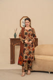 Feathers Digital Printed Dhanak Unstitched 3Pc Suit HUSH-FT643
