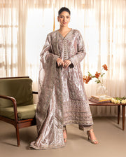 Mushq Sunehri Ramsha Edit Lama Silk Stitched 3Pc Suit - Hamna