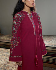 Jugnu Lahore Womenswear Embroidered Karandi Unstitched 3Pc Suit - HASTI