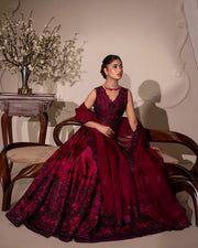 Rua by Faiza Saqlain Embroidered Shamose Silk Unstitched 3Pc Suit - HAVIN
