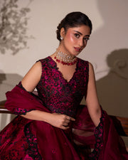 Rua by Faiza Saqlain Embroidered Shamose Silk Unstitched 3Pc Suit - HAVIN