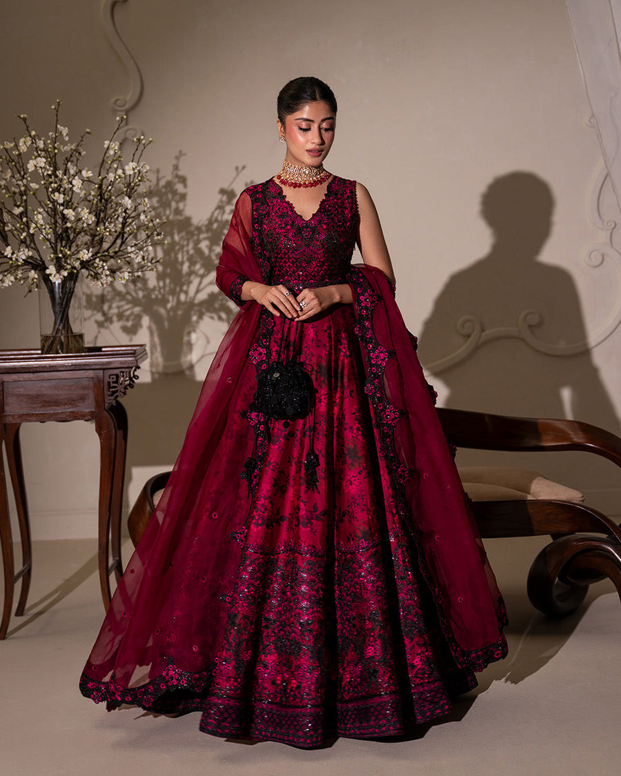 Rua by Faiza Saqlain Embroidered Shamose Silk Unstitched 3Pc Suit - HAVIN