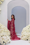 Mina Hasan Embroidered Organza Unstitched 3Pc Suit - Heer