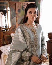 Mushq Sunehri Ramsha Edit Zari Silk Stitched 3Pc Suit - Heer