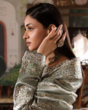 Mushq Sunehri Ramsha Edit Zari Silk Stitched 3Pc Suit - Heer