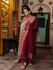 Still by Yards Embroidered Italian Woolen Unstitched 3Pc Suit D-10 Heirloom