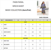 Faiza Faisal Aura Pret Printed Thai Silk 2Pc Suit - Helmi