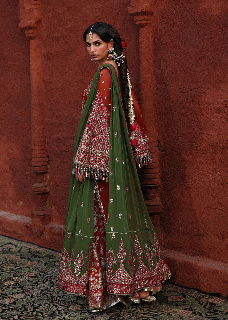 Hussain Rehar Festive Embroidered Chiffon Unstitched 3Pc Suit - Hemali