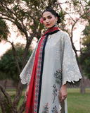 Jugnu Lahore Womenswear Embroidered Khaddar Unstitched 3Pc Suit - HERAN