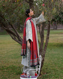 Jugnu Lahore Womenswear Embroidered Khaddar Unstitched 3Pc Suit - HERAN