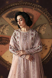 Afrozeh La Fuchsia Embroidered Organza Unstitched 3Pc Suit - Hermit