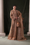 Emaan Adeel Starlit Jewels Unstitched Organza 3Pc Suit - Hessonite
