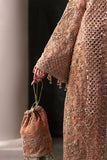 Emaan Adeel Starlit Jewels Unstitched Organza 3Pc Suit - Hessonite