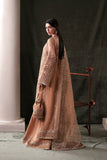 Emaan Adeel Starlit Jewels Unstitched Organza 3Pc Suit - Hessonite