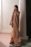 Emaan Adeel Starlit Jewels Unstitched Organza 3Pc Suit - Hessonite