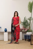 Feathers Premium Printed Lawn Unstitched 3Pc Suit Hibiscus Harmony-FT773