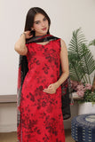 Feathers Premium Printed Lawn Unstitched 3Pc Suit Hibiscus Harmony-FT773