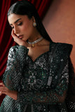 Afrozeh La Fuchsia Embroidered Organza Unstitched 3Pc Suit - Hierophant