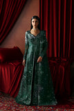 Afrozeh La Fuchsia Embroidered Organza Unstitched 3Pc Suit - Hierophant