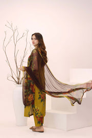Feathers Premium House of Petals Unstitched Lawn 3Pc Suit Honeyed Horizon-FT752