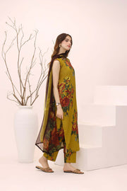 Feathers Premium House of Petals Unstitched Lawn 3Pc Suit Honeyed Horizon-FT752