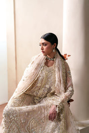 Emaan Adeel Starlit Jewels Unstitched Organza 3Pc Suit - Howlite