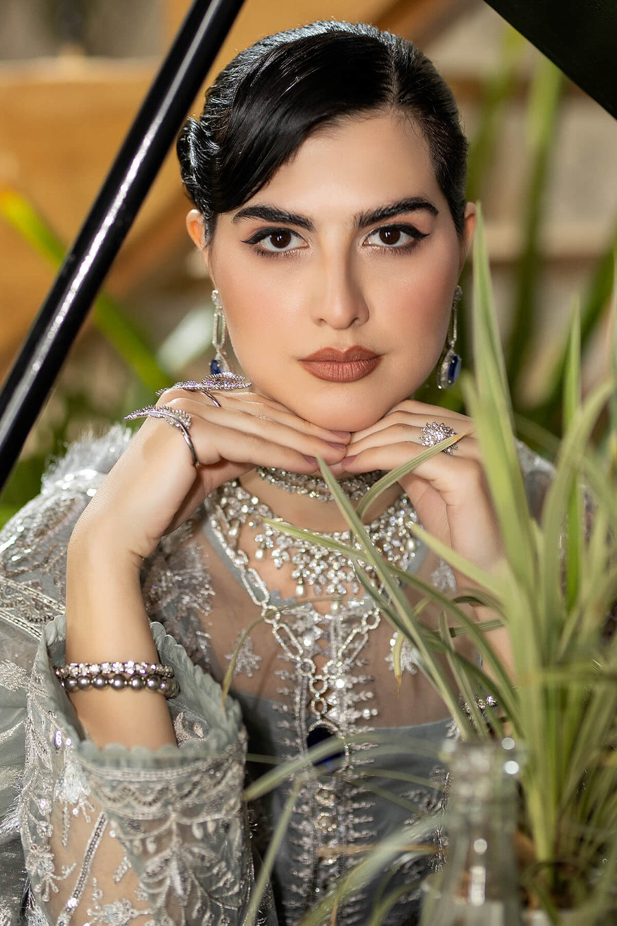 Jhalak by Imrozia Premium Embroidered Organza 3Pc Suit I-179 INAAYAT