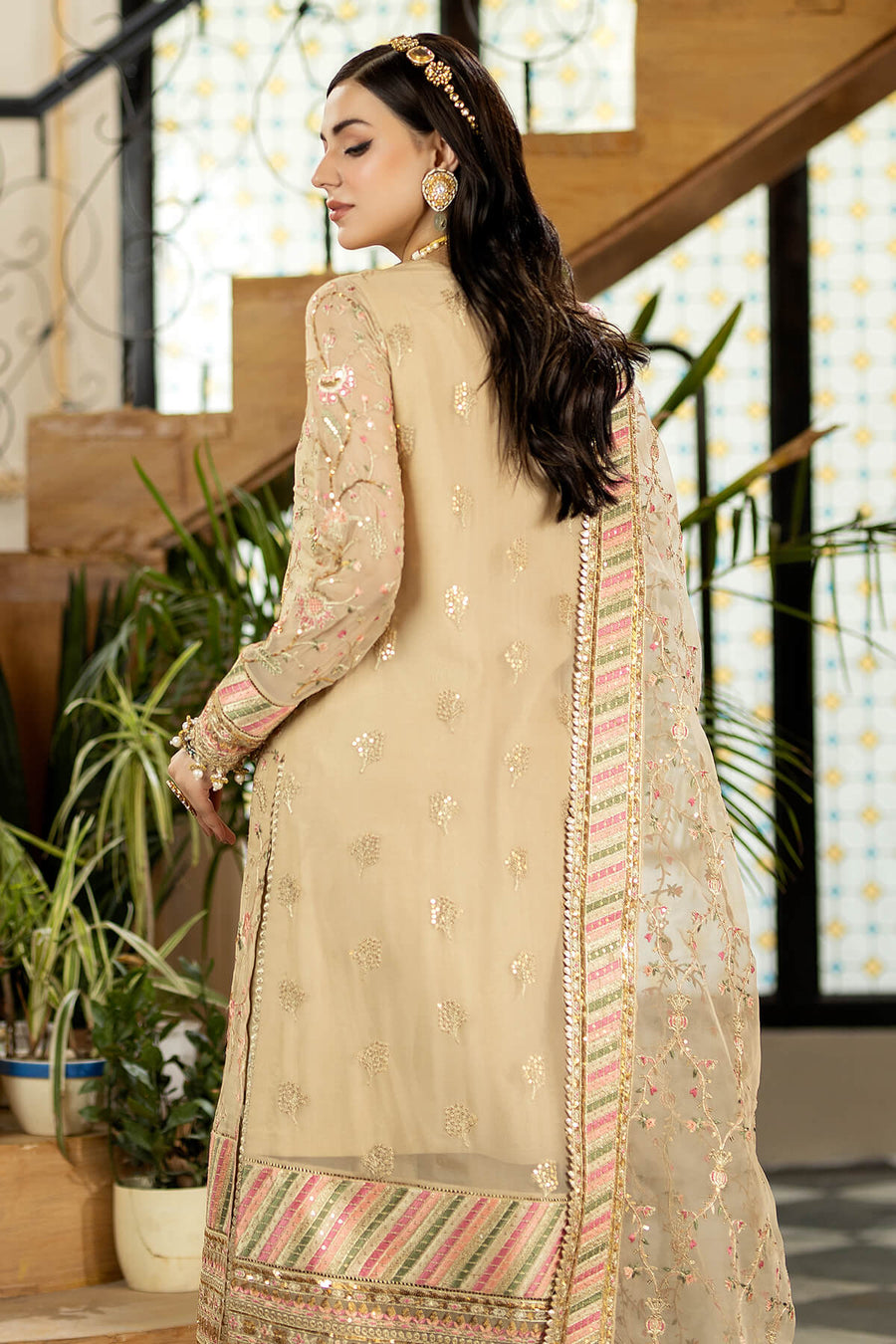 Jhalak by Imrozia Premium Embroidered Chiffon 3Pc Suit I-181 VASL