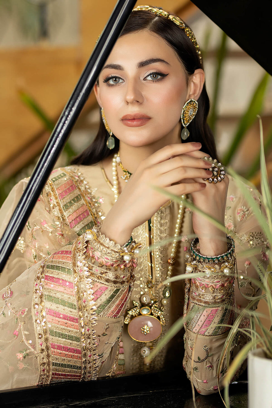 Jhalak by Imrozia Premium Embroidered Chiffon 3Pc Suit I-181 VASL