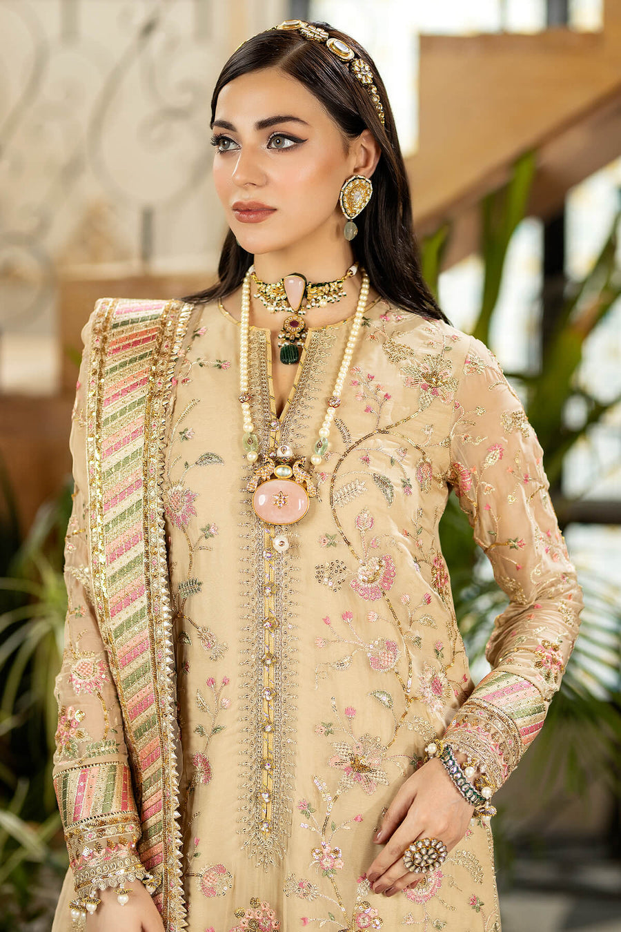 Jhalak by Imrozia Premium Embroidered Chiffon 3Pc Suit I-181 VASL