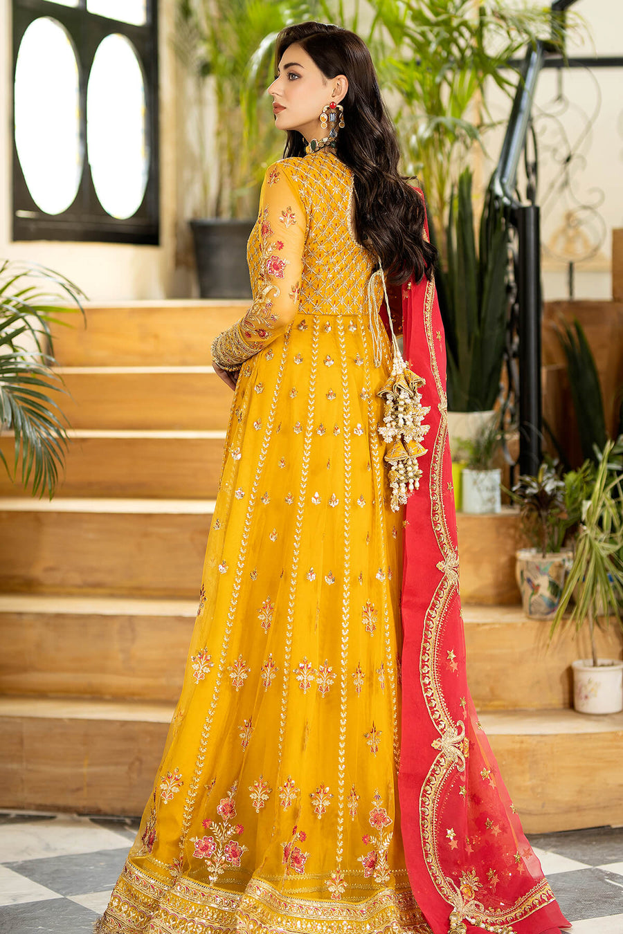 Jhalak by Imrozia Premium Embroidered Net 3Pc Suit I-182 AAFREEN