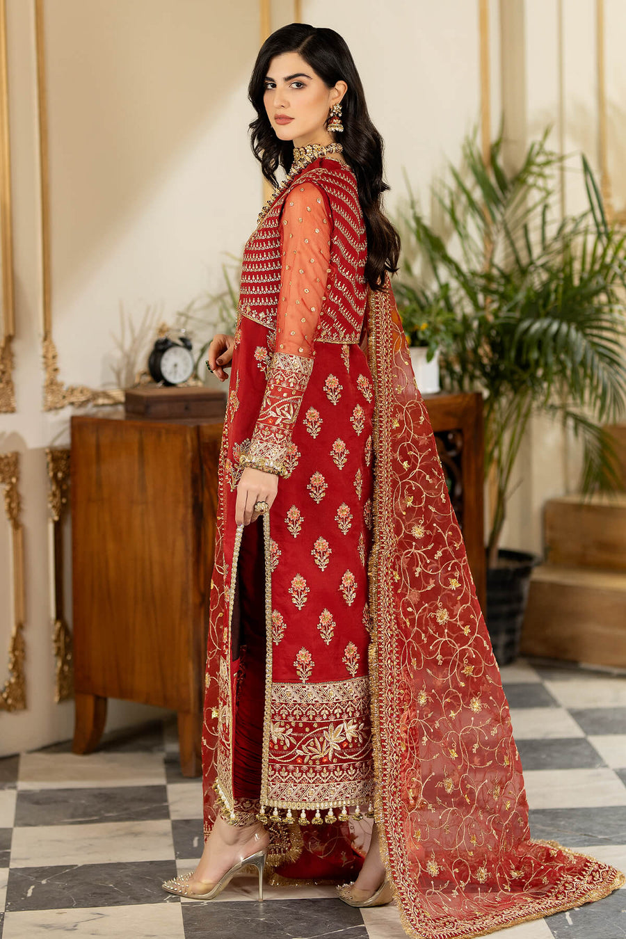 Jhalak by Imrozia Premium Embroidered Organza 3Pc Suit I-184 MAAHRU