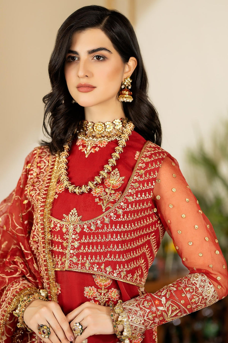 Jhalak by Imrozia Premium Embroidered Organza 3Pc Suit I-184 MAAHRU
