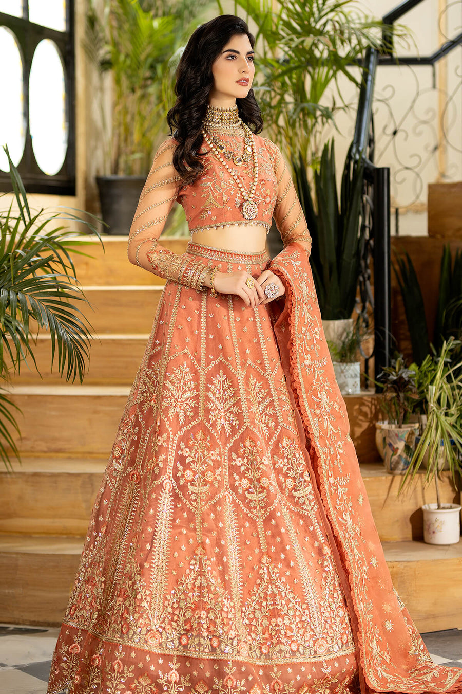 Jhalak by Imrozia Premium Embroidered Organza 3Pc Suit I-185 SAYOONE