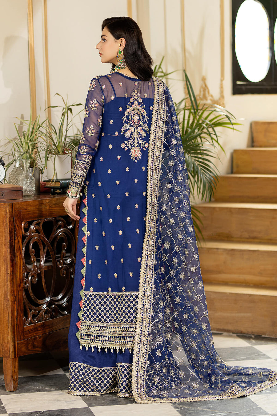 Jhalak by Imrozia Premium Embroidered Chiffon 3Pc Suit I-186 GULNAAZ