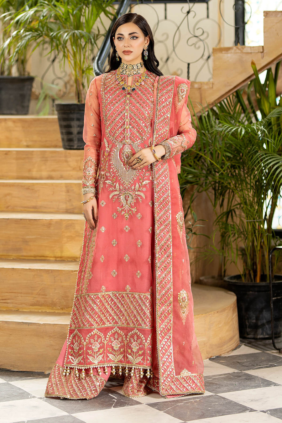 Jhalak by Imrozia Premium Embroidered Organza 3Pc Suit I-187 ULFAT