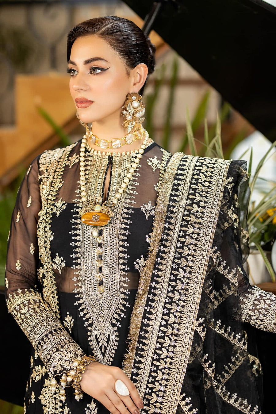 Jhalak by Imrozia Premium Embroidered Chiffon 3Pc Suit I-188 NAZAKAT