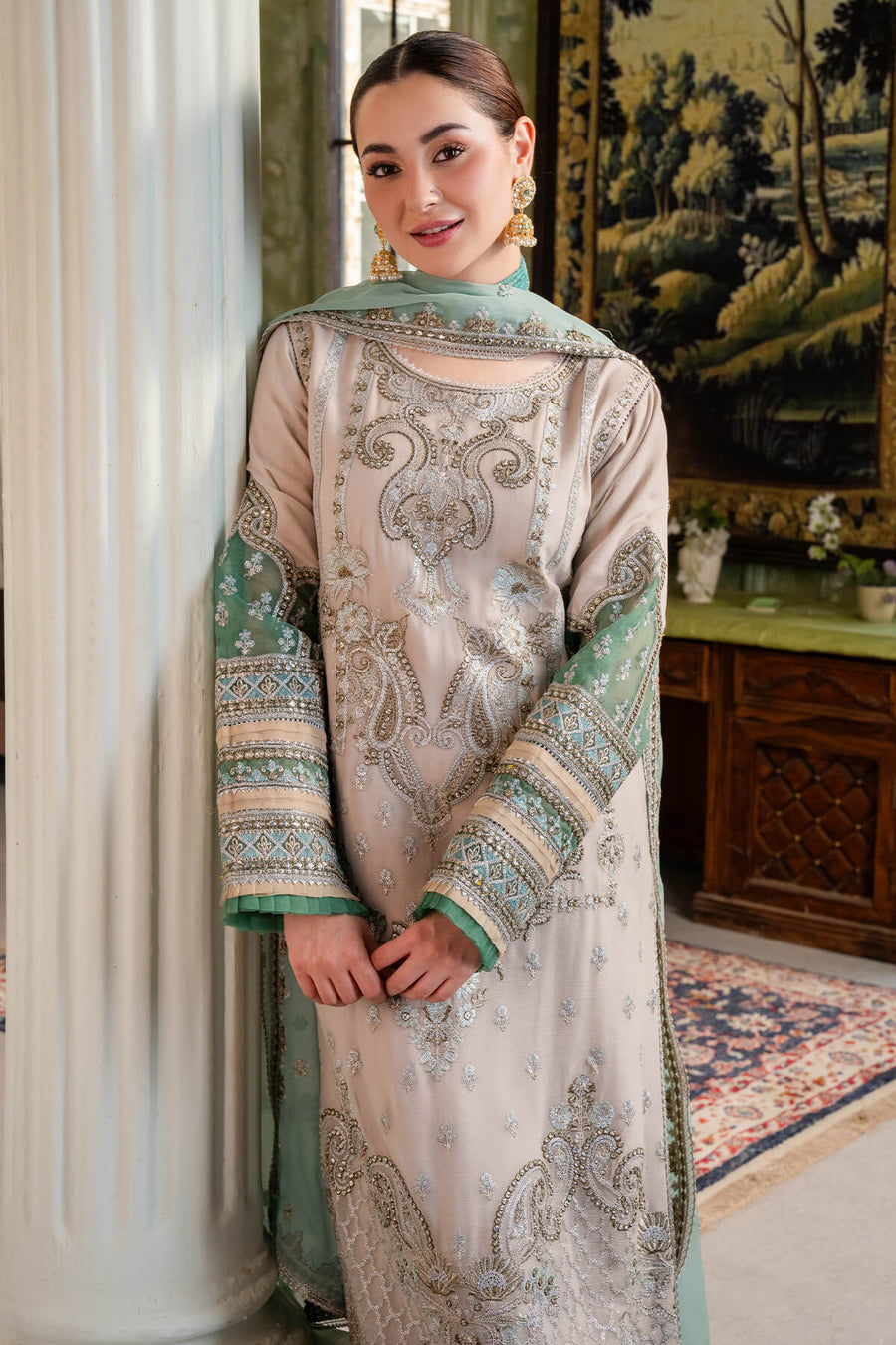 Naina by Imrozia Embroidered Chiffon Unstitched 3Pc Suit I-198 Beena