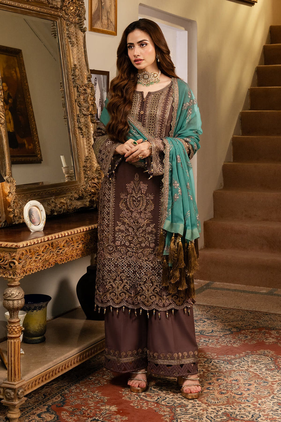 Noor Jahan by Imrozia Embroidered Chiffon Unstitched 3Pc Suit I-199 Khawab