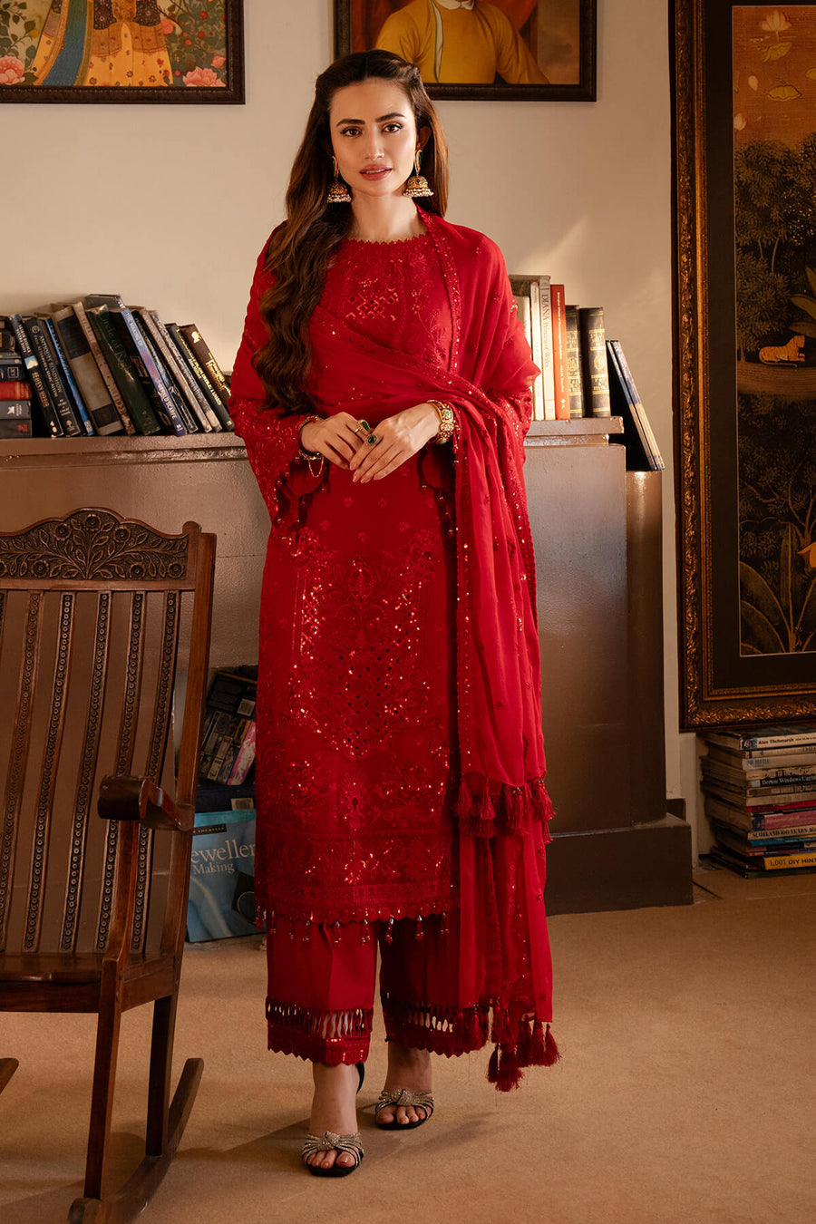 Noor Jahan by Imrozia Embroidered Chiffon Unstitched 3Pc Suit I-205 Zaib