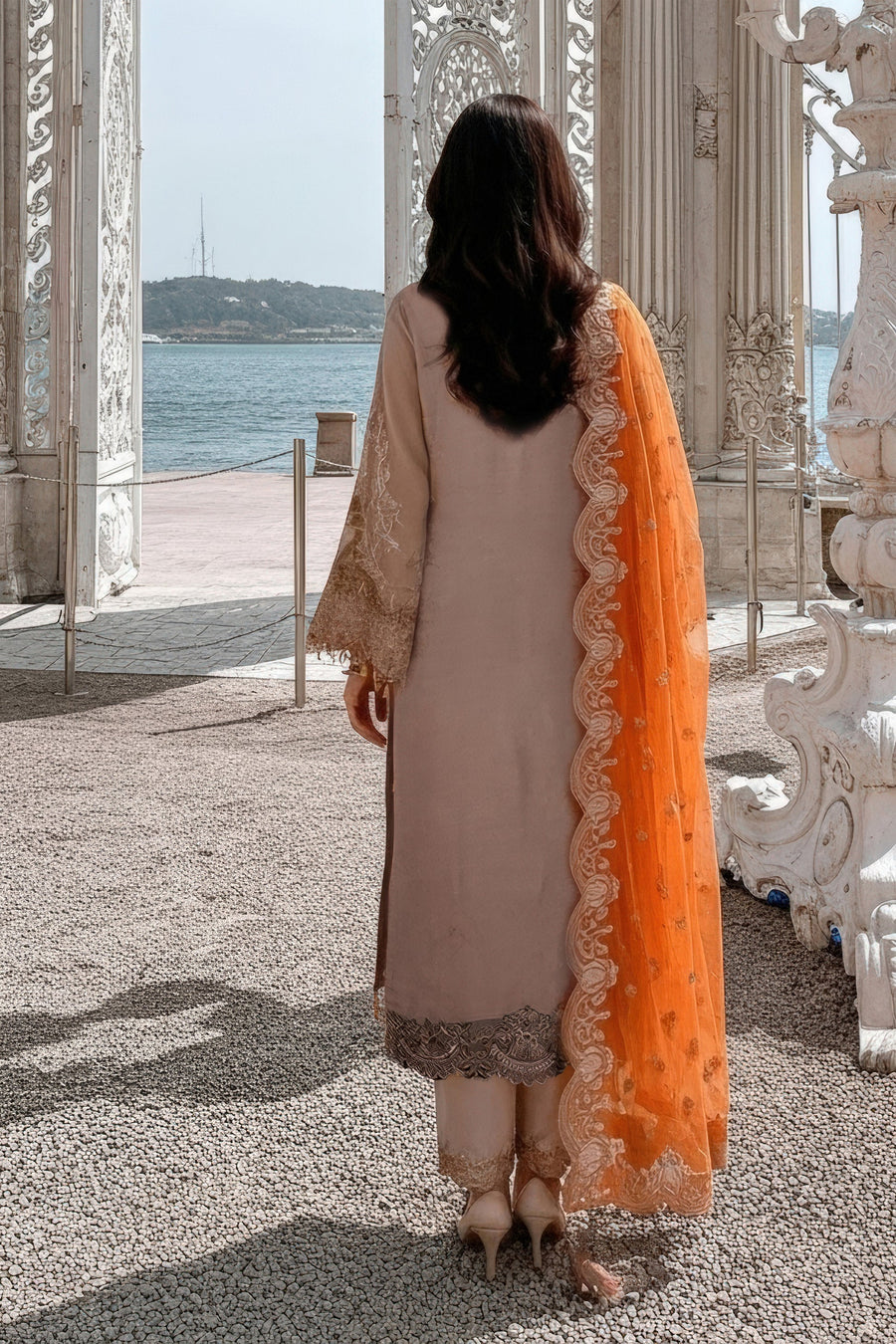 Imrozia Serene Mehr-e-Mah Embroidered Chiffon Unstitched 3Pc Suit I-241 Ruveyda