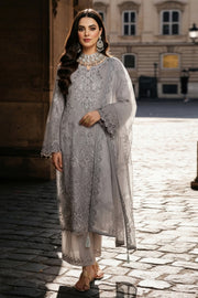 Imrozia Serene Mehr-e-Mah Embroidered Chiffon Unstitched 3Pc Suit I-248 Feray