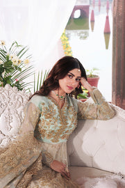 Imrozia Serene Sajal Embroidered Khaddi Net Unstitched 3Pc Suit I-258 Afsanay