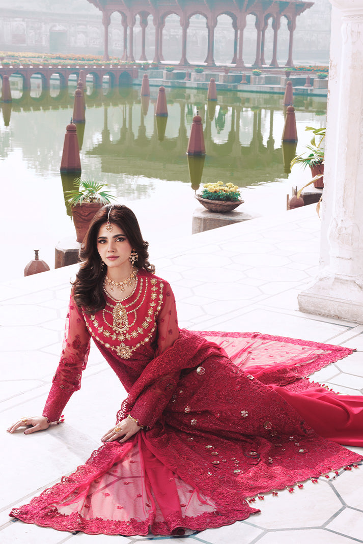 Imrozia Serene Sajal Embroidered Net Unstitched 3Pc Suit I-263 Ishq